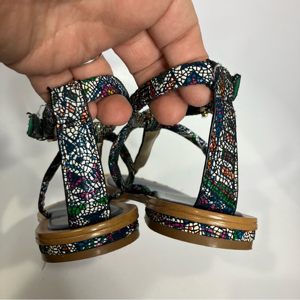 Isola Mackenzie t-strap sandals‎ casual summer multicolor women’s size 7 - Picture 6 of 8